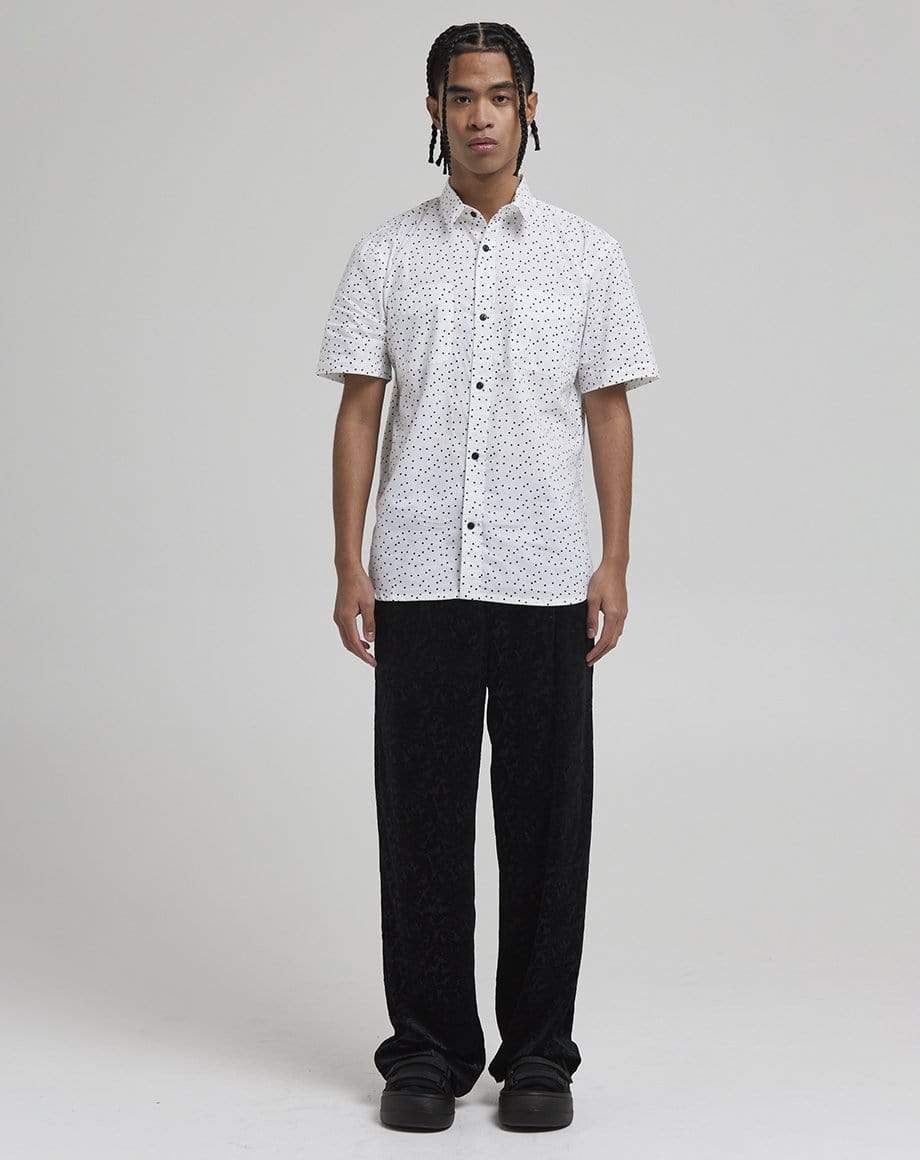 D-STRUCT OCCULT MEN'S DITZY PRINTED SHIRT | WHITE