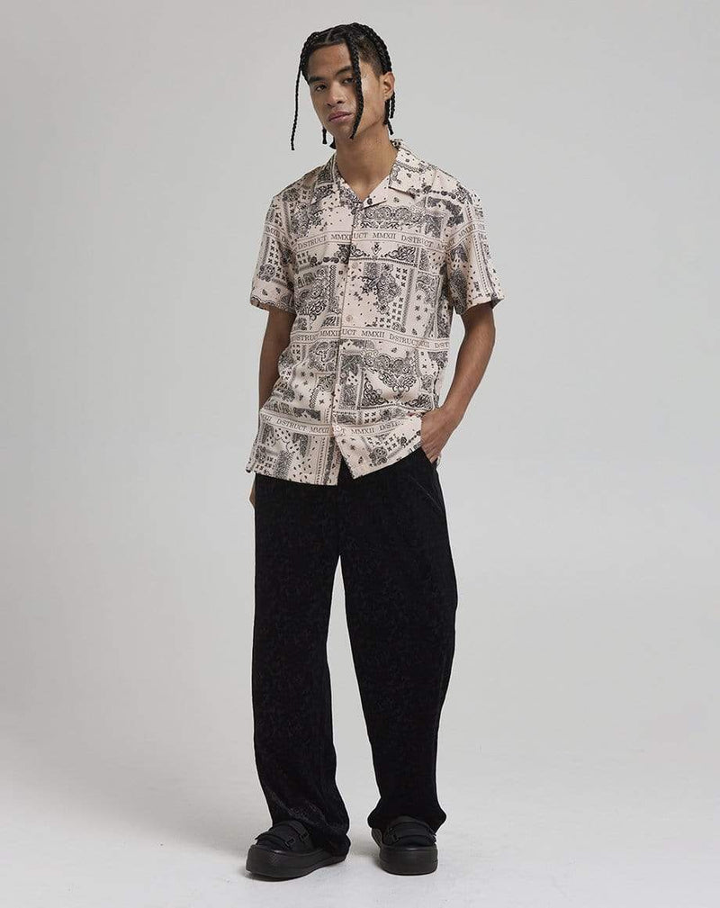 D-STRUCT REIGNS MEN'S BANDANA PRINTED SHIRT | BLUSH