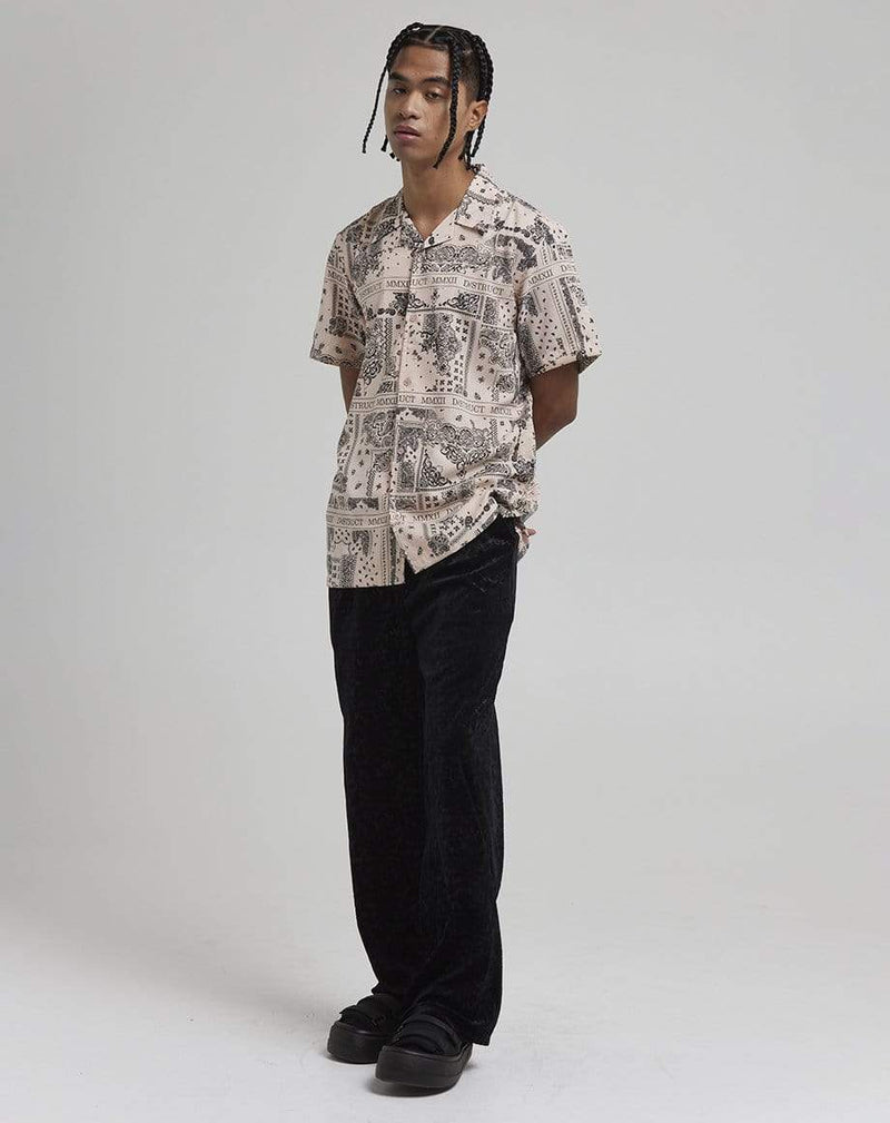 D-STRUCT REIGNS MEN'S BANDANA PRINTED SHIRT | BLUSH