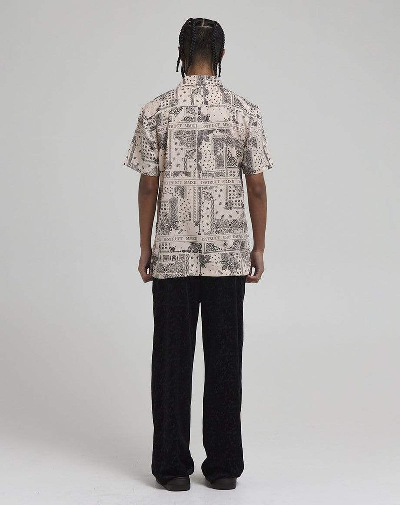 D-STRUCT REIGNS MEN'S BANDANA PRINTED SHIRT | BLUSH