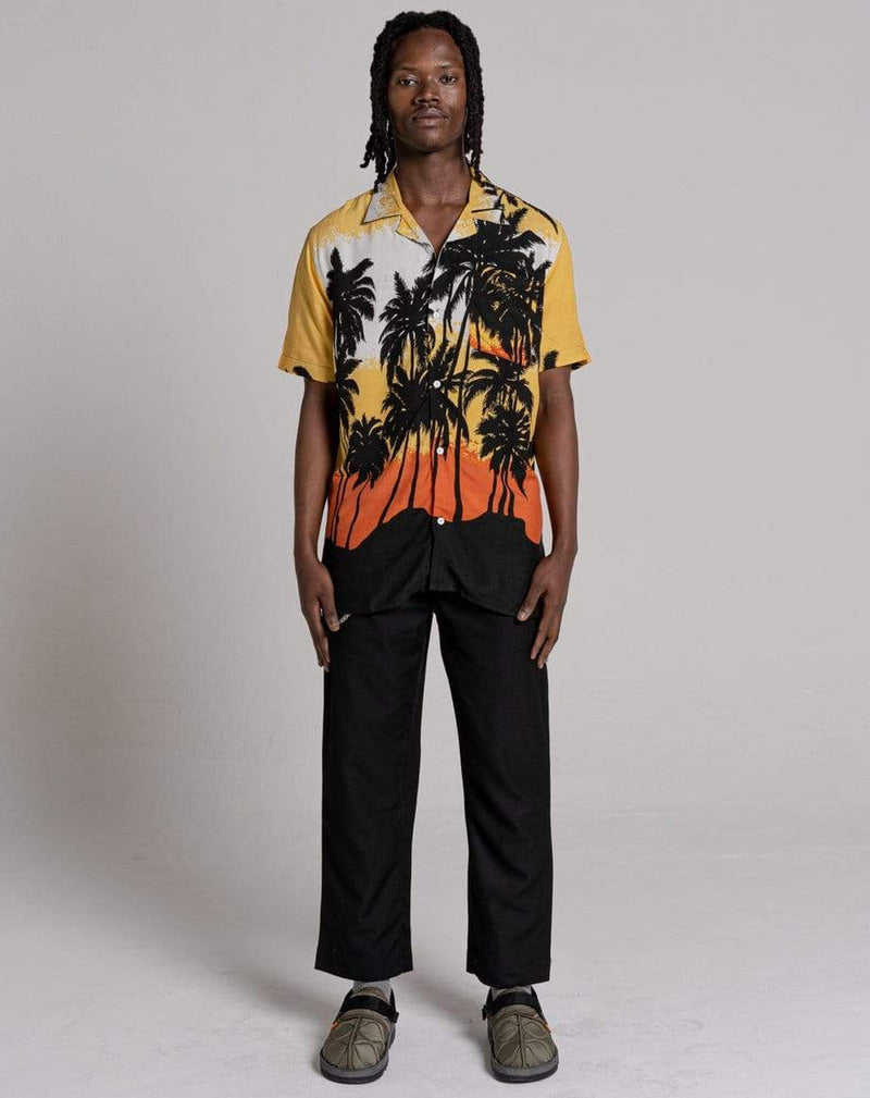 D-STRUCT REVOLVER UNISEX PALM PRINT HAWAIIAN SHIRT | ORANGE