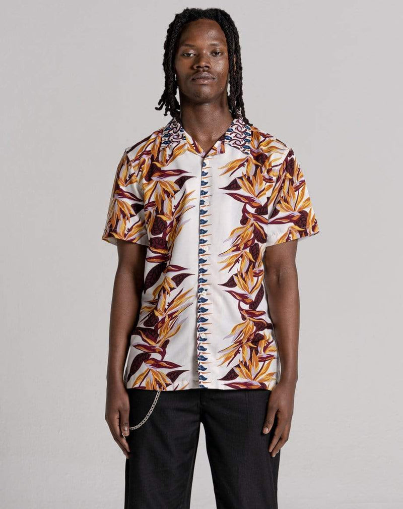 D-STRUCT TONGA UNISEX PRINTED SHIRT - ECRU