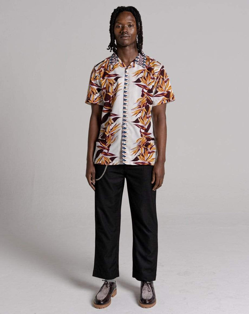 D-STRUCT TONGA UNISEX PRINTED SHIRT - ECRU