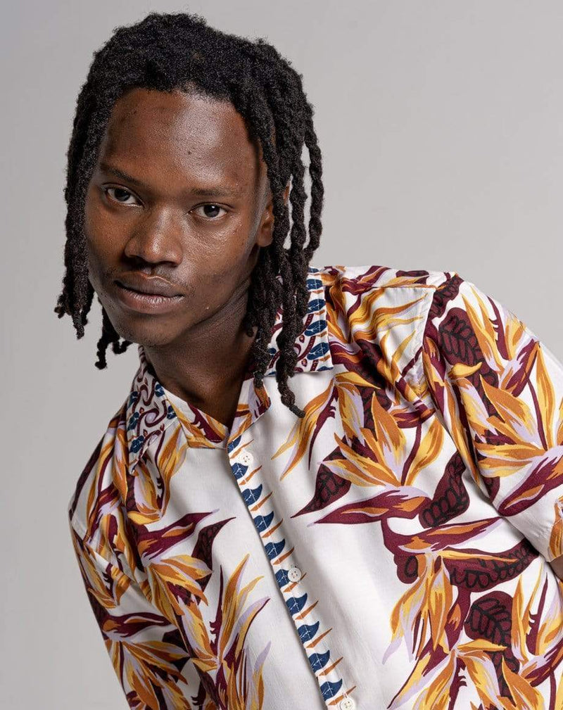 D-STRUCT TONGA UNISEX PRINTED SHIRT - ECRU