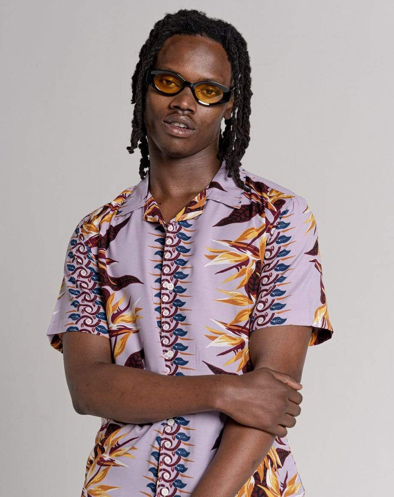 D-STRUCT TONGA UNISEX PRINTED SHIRT - LILAC