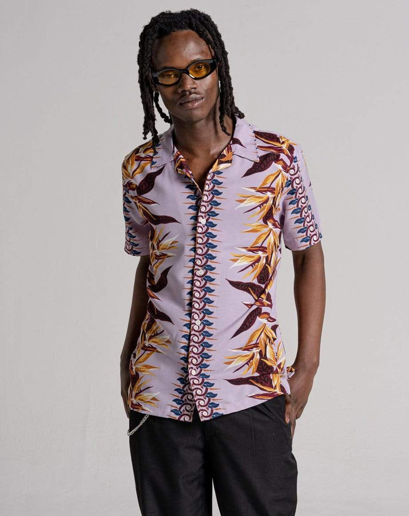 D-STRUCT TONGA UNISEX PRINTED SHIRT - LILAC