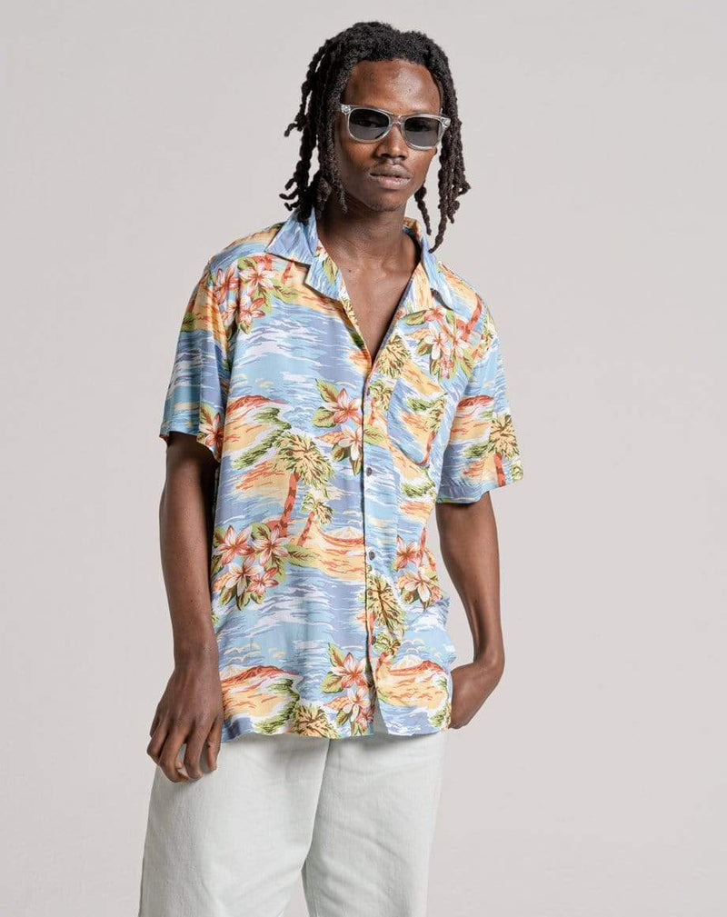 D-STRUCT TRINIDAD UNISEX SHORT SLEEVE PRINTED SHIRT | PALE BLUE