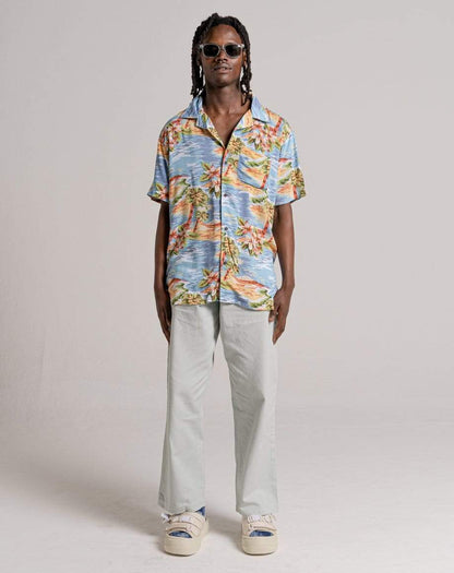 D-STRUCT TRINIDAD UNISEX SHORT SLEEVE PRINTED SHIRT | PALE BLUE