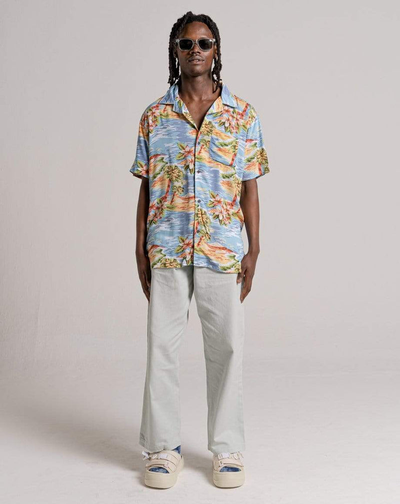 D-STRUCT TRINIDAD UNISEX SHORT SLEEVE PRINTED SHIRT | PALE BLUE