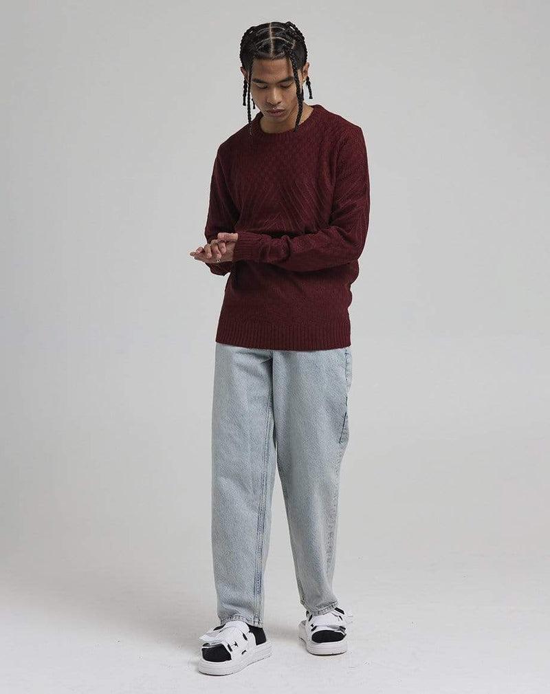 D-STRUCT VIPER MEN'S CABLE KNIT JUMPER | PORT MARL