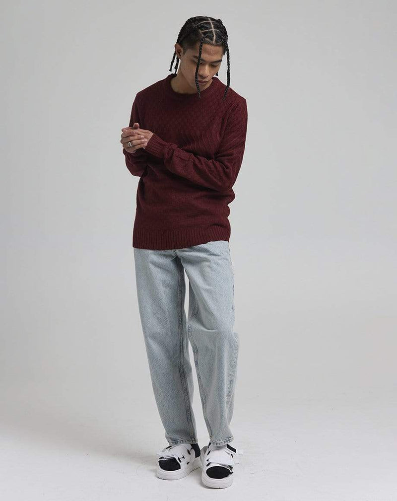 D-STRUCT VIPER MEN'S CABLE KNIT JUMPER | PORT MARL