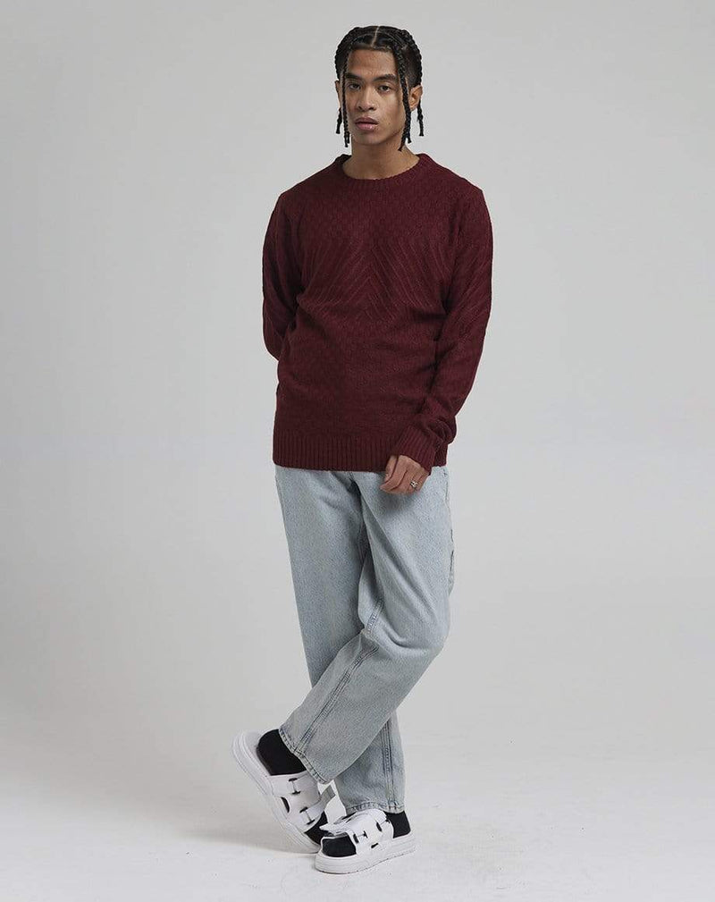 D-STRUCT VIPER MEN'S CABLE KNIT JUMPER | PORT MARL