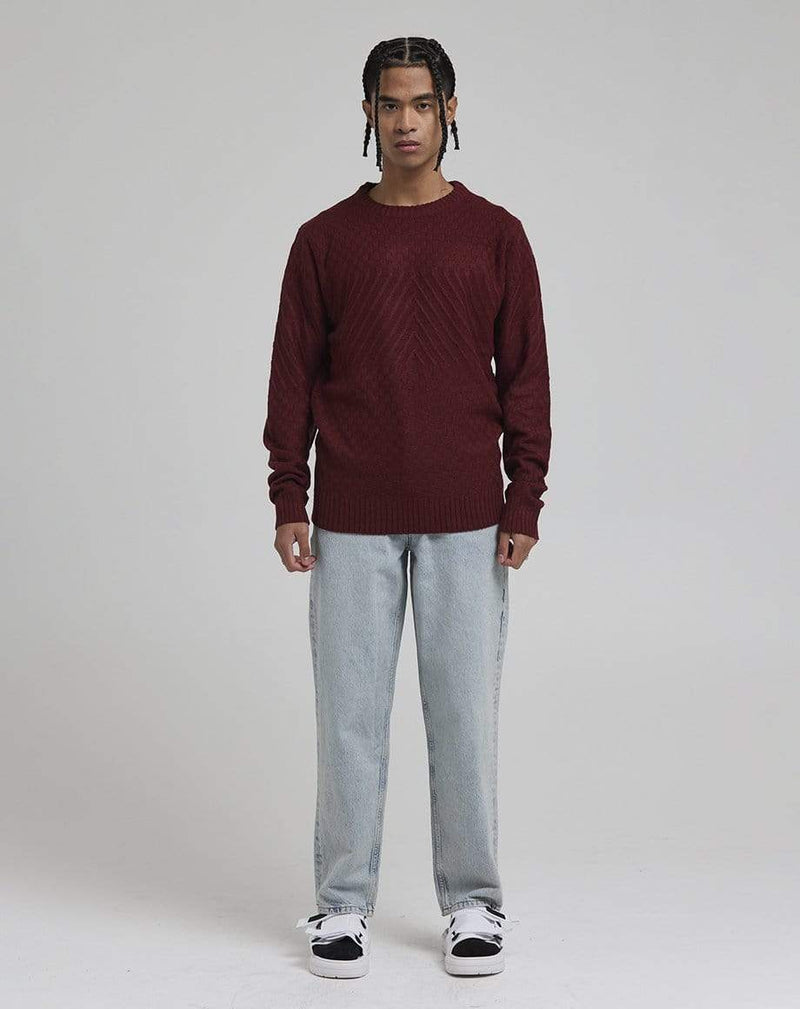 D-STRUCT VIPER MEN'S CABLE KNIT JUMPER | PORT MARL