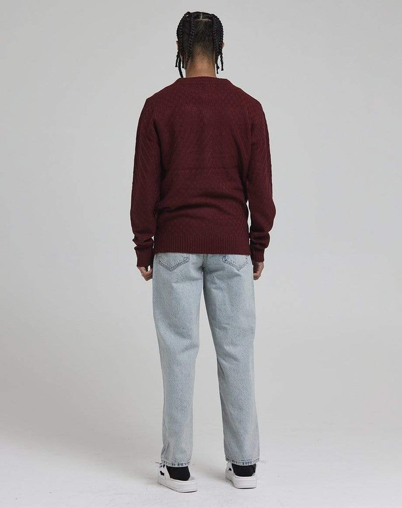 D-STRUCT VIPER MEN'S CABLE KNIT JUMPER | PORT MARL