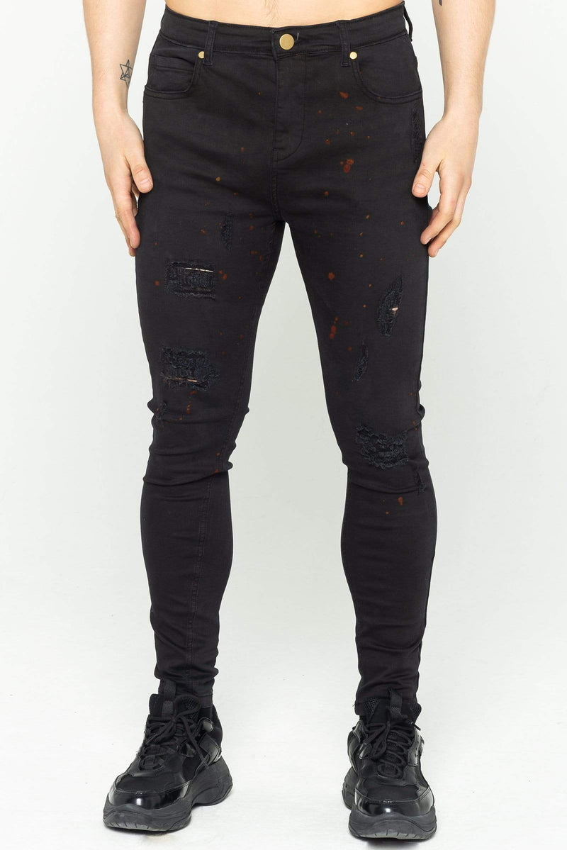 Golden Equation Golden Equation Adrian Spray On Men's Skinny Jeans - Black