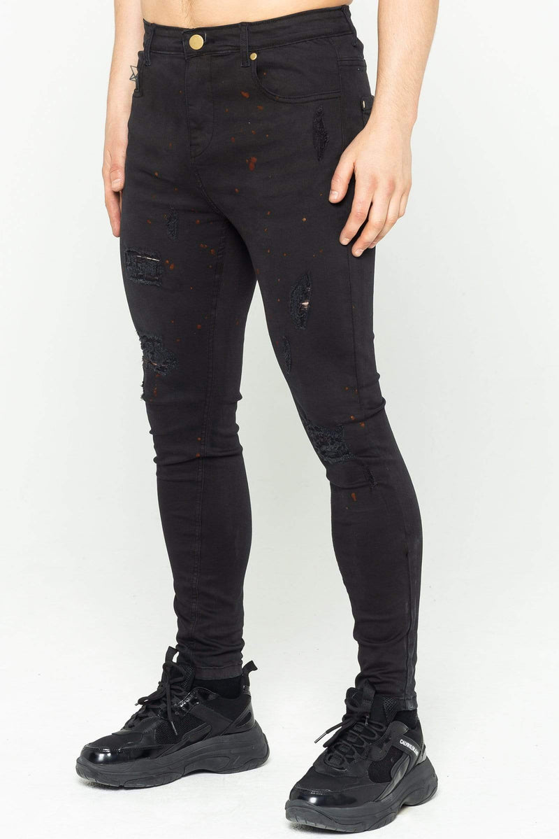 Golden Equation Golden Equation Adrian Spray On Men's Skinny Jeans - Black