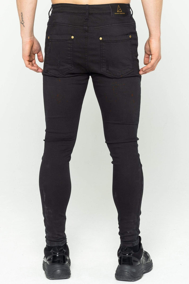 Golden Equation Golden Equation Adrian Spray On Men's Skinny Jeans - Black