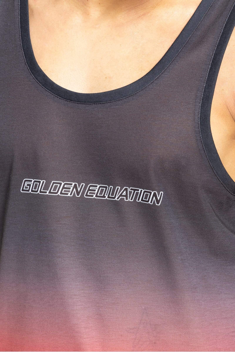 Golden Equation Golden Equation Bleecker Gradient Print Men's Vest - Red