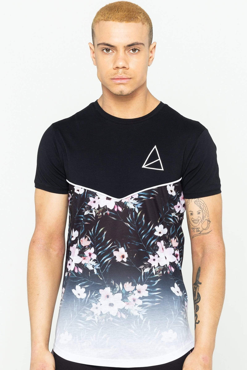 Golden Equation Golden Equation Elk Gradient Print Men's T-Shirt - Black