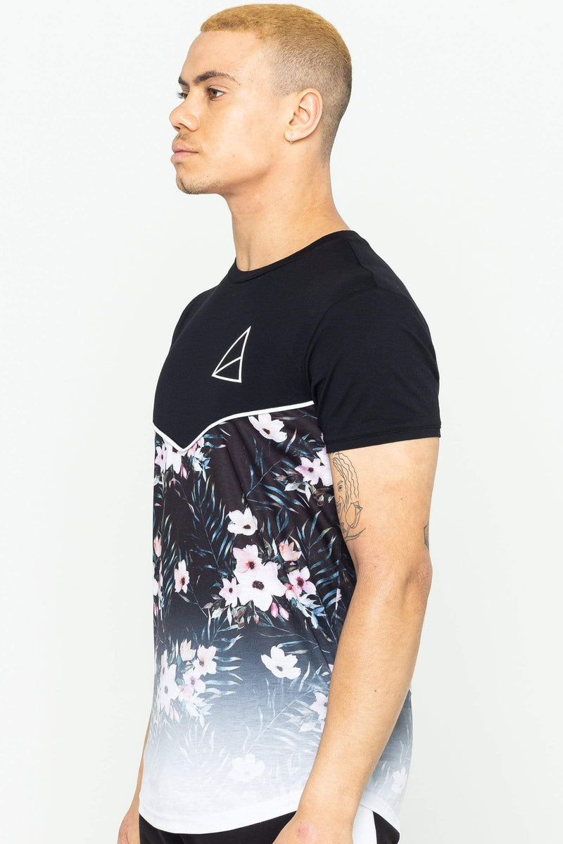 Golden Equation Golden Equation Elk Gradient Print Men's T-Shirt - Black