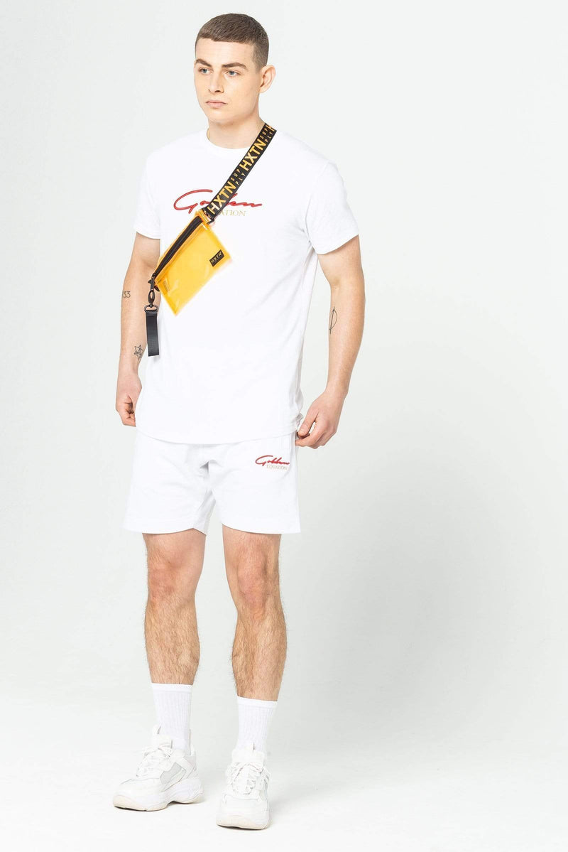 Golden Equation Golden Equation Guide Signature Men's T-Shirt & Shorts Twin Set - White