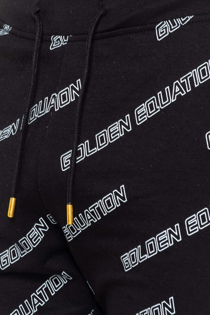 Golden Equation Golden Equation Jumel Print Men's Shorts - Black