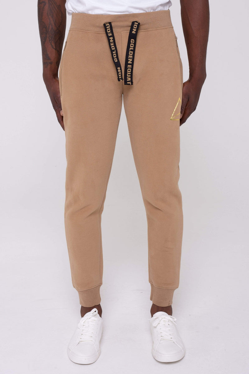 Golden Equation Golden Equation Mayday Fleeceback Skinny Fit Men's Joggers - Stone