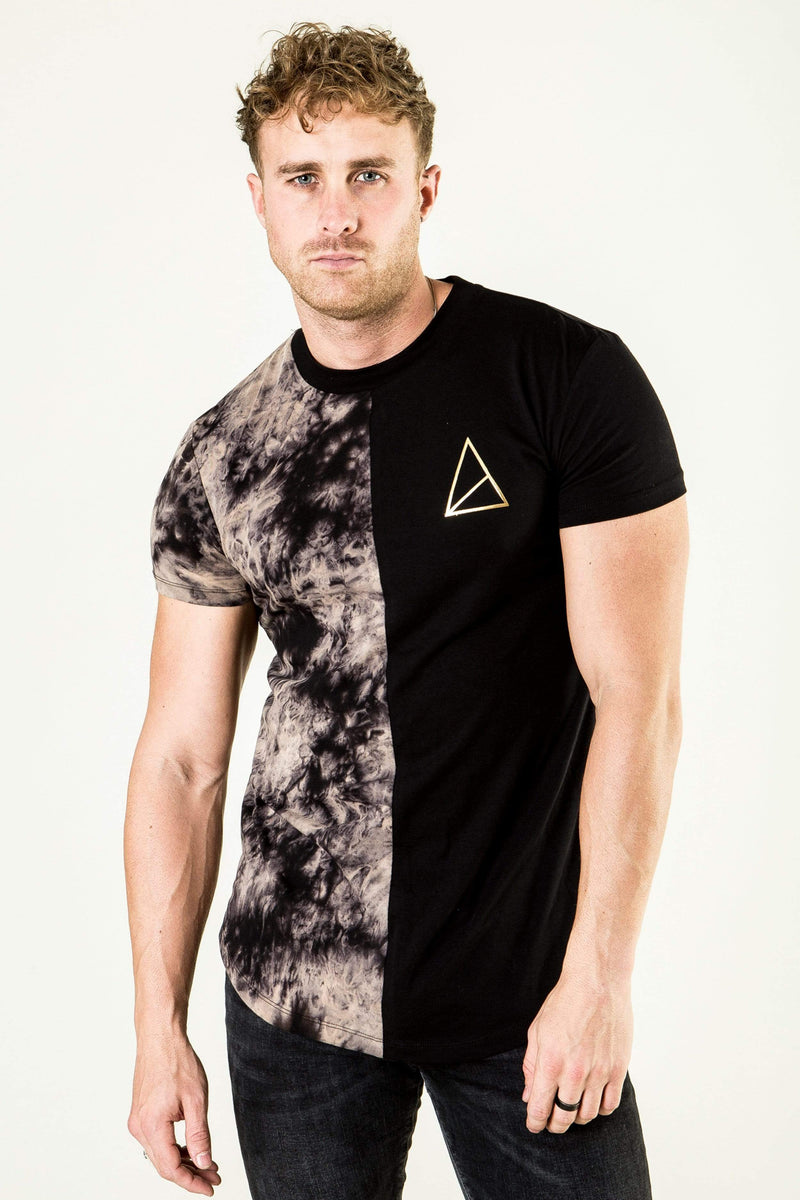 Golden Equation Golden Equation Nara Scooped Hem Men's T-Shirt - Black