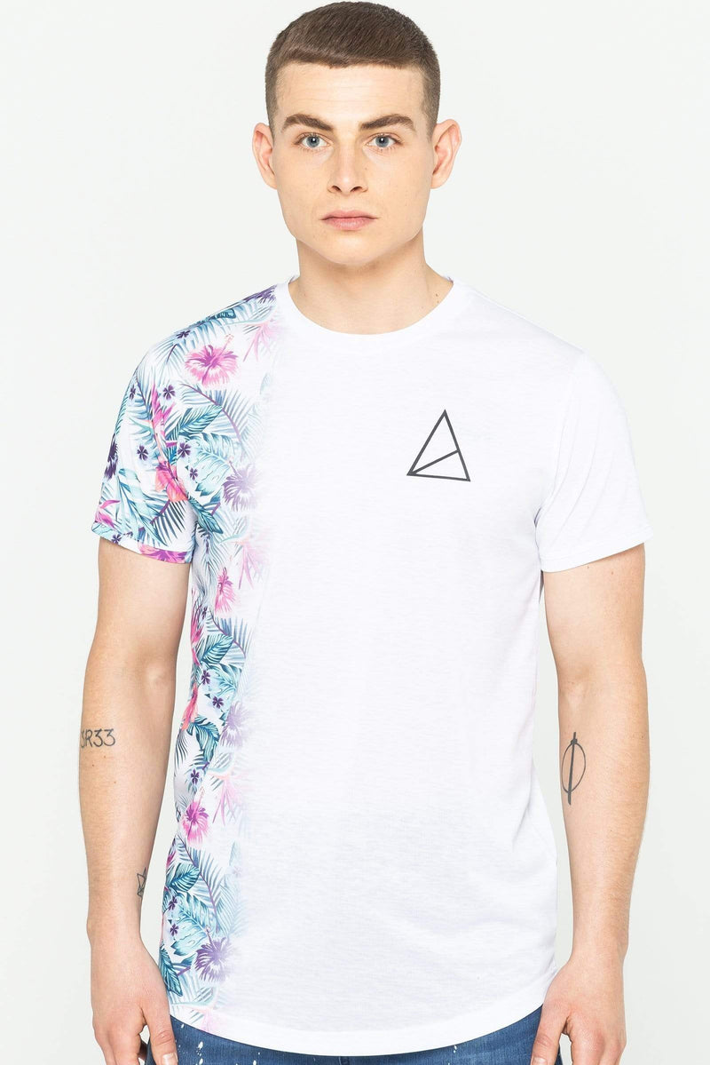Golden Equation Golden Equation Plaza Floral Print Men's T-Shirt - White