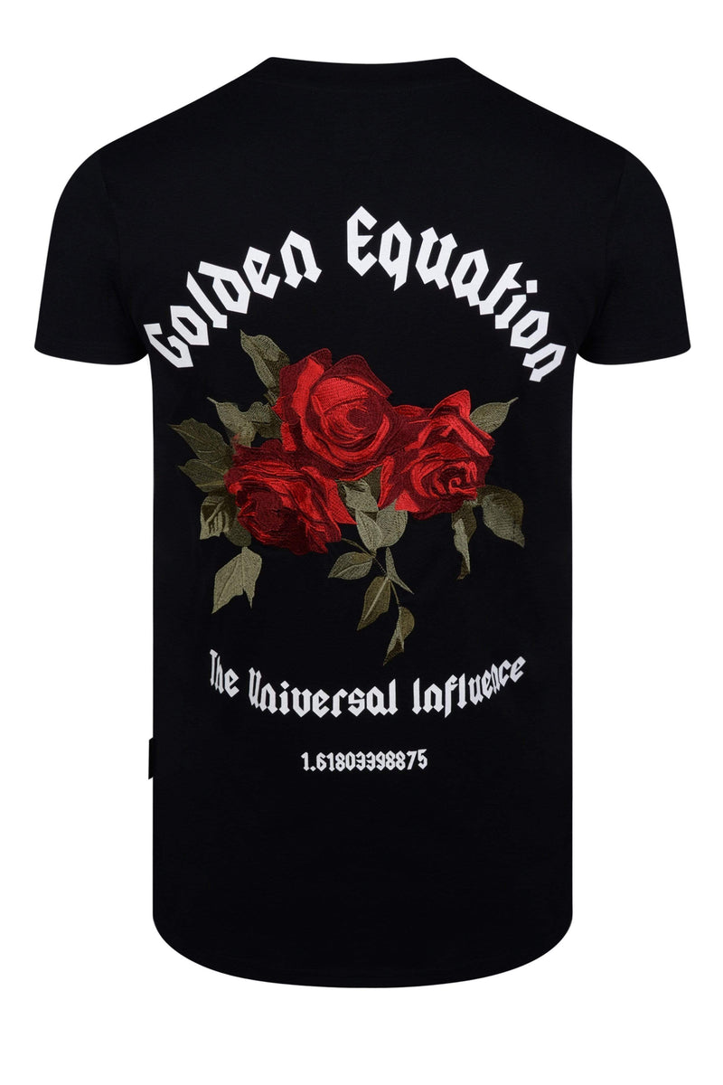 Golden Equation Golden Equation Sage Rose Embroidered Men's T-Shirt