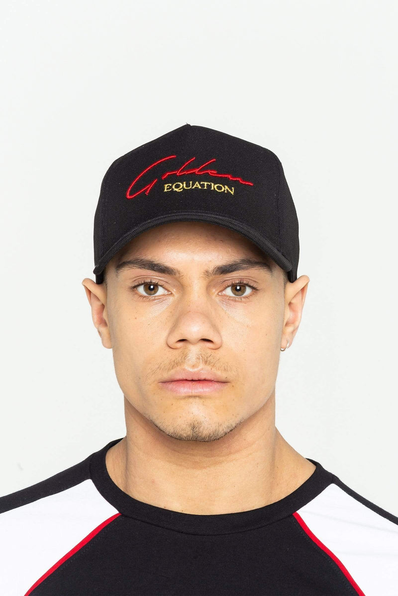 Golden Equation Golden Equation Staple Embroidered Logo Men's Cap - Black