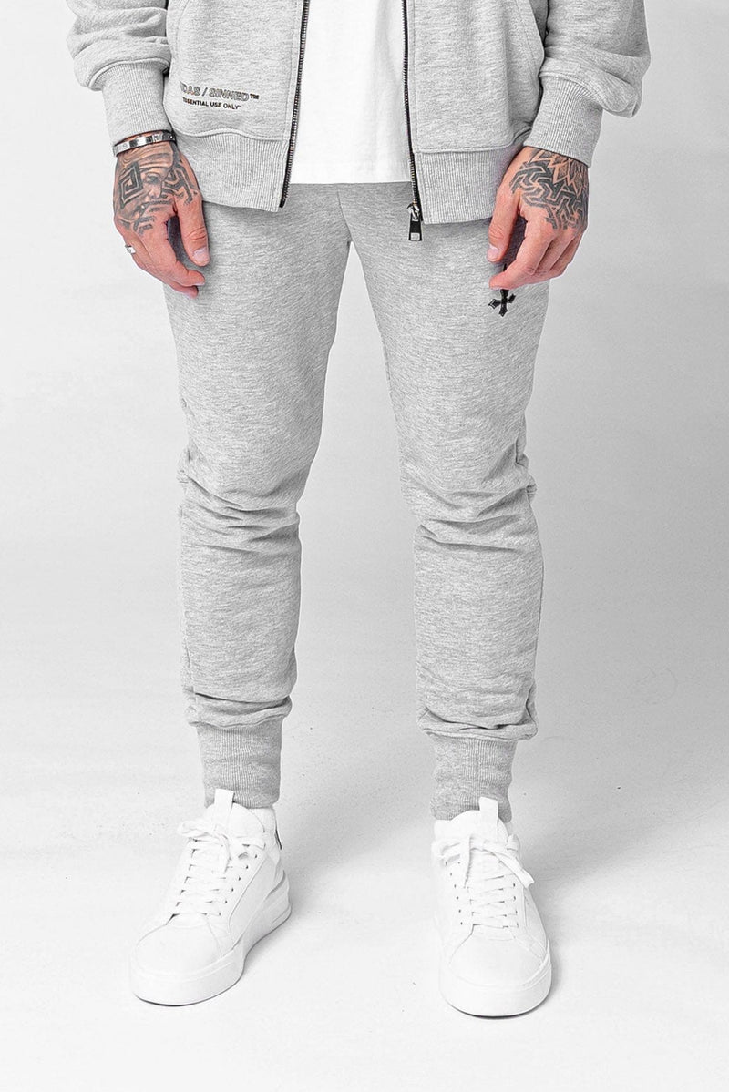 Judas Sinned Clothing Base Essential Men's Joggers - Grey Marl