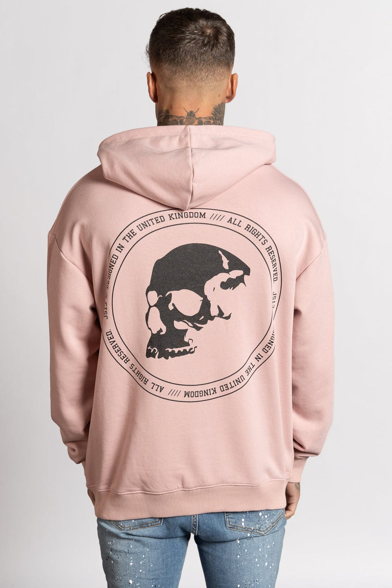 Judas Sinned Clothing Ciro Skull Print Men's Hoodie - Pink