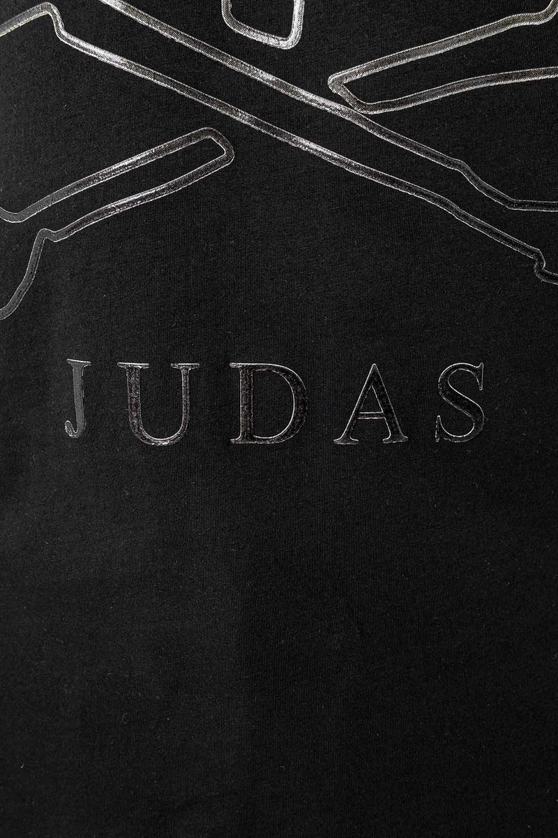 Judas Sinned Clothing Fader Ombre Foil Skull T-Shirt - Black
