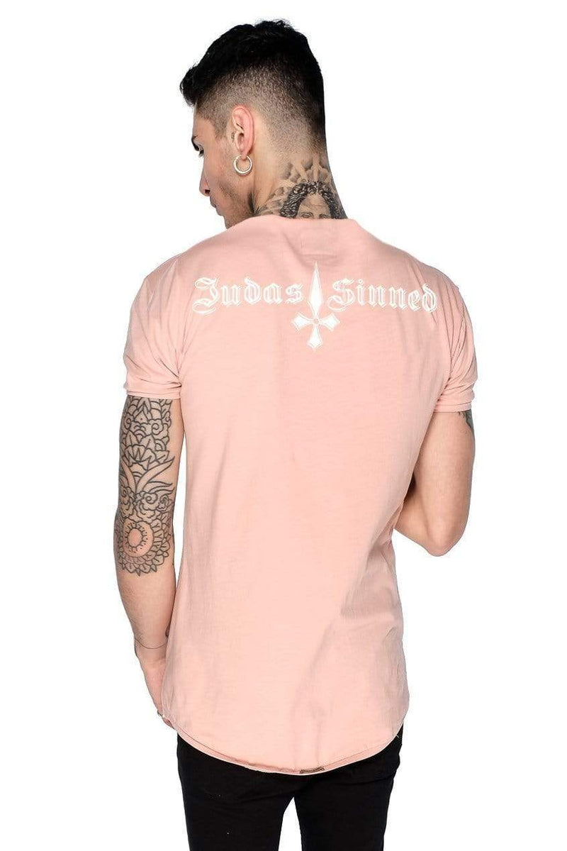 Judas Sinned Clothing Judas Sinned Brand Carrier Men's Crew T-Shirt - Dusty Pink