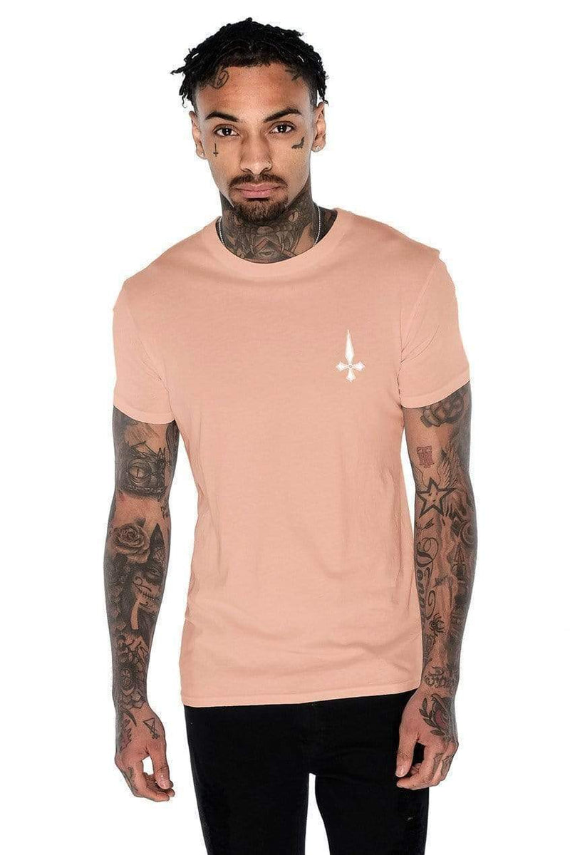 Judas Sinned Clothing Judas Sinned Brand Carrier Men's Crew T-Shirt - Dusty Pink