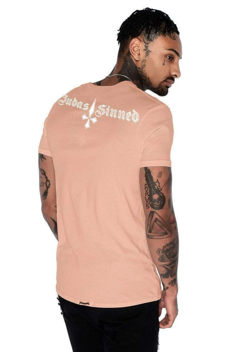 Judas Sinned Clothing Judas Sinned Brand Carrier Men's Crew T-Shirt - Dusty Pink