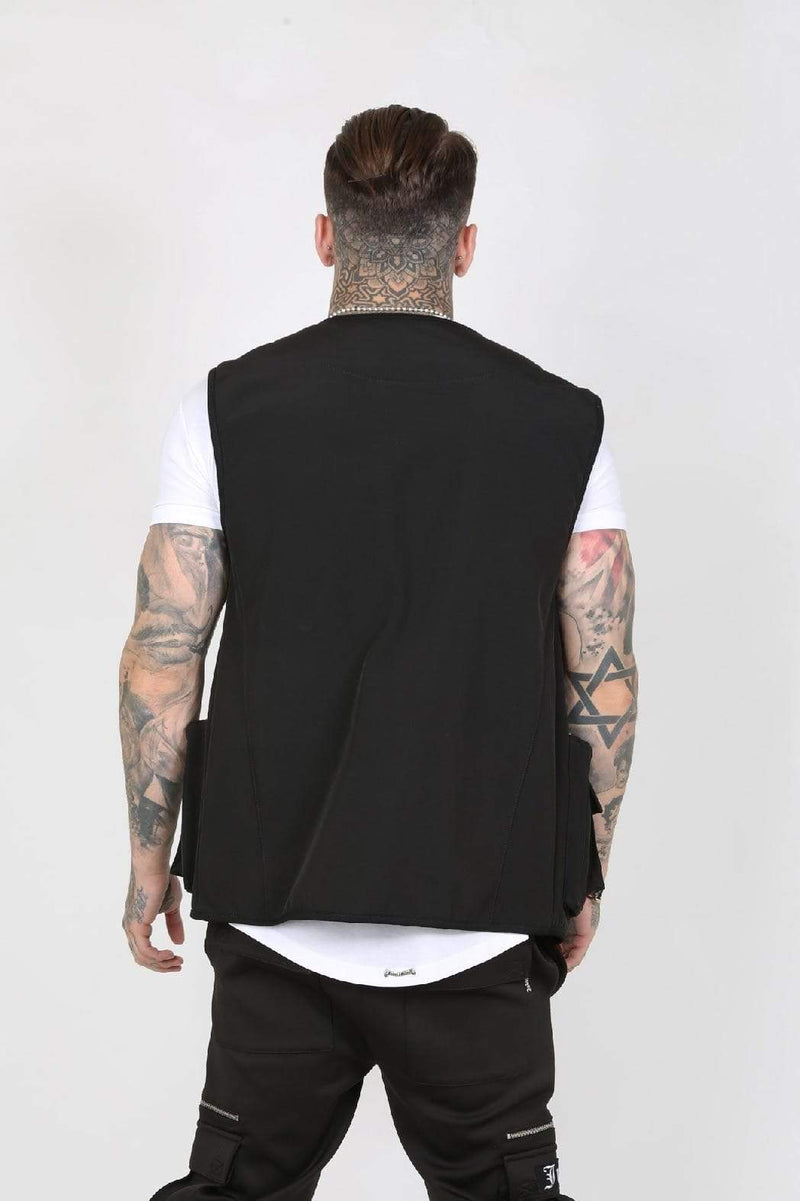 Judas Sinned Clothing Judas Sinned Couver Nylon Pocket Men's Utility Vest - Black