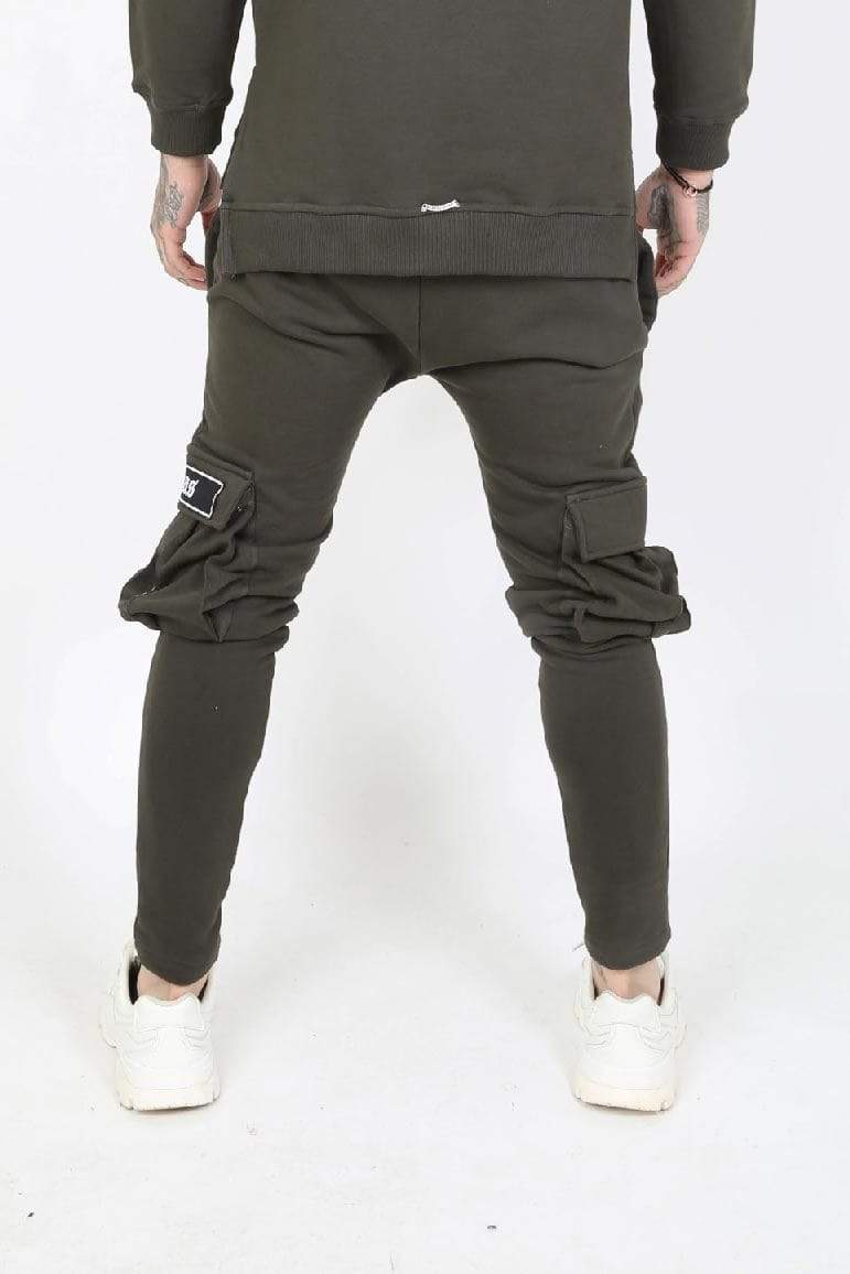 Judas Sinned Clothing Judas Sinned Kaarg Utility Zip Detail Cargo Men's Joggers - Khaki