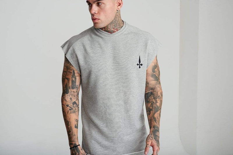 Judas Sinned Clothing Judas Sinned Men's Cut Off Training Sweatshirt - Grey