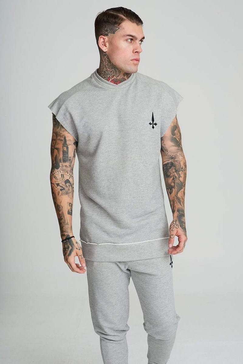 Judas Sinned Clothing Judas Sinned Men's Cut Off Training Sweatshirt - Grey