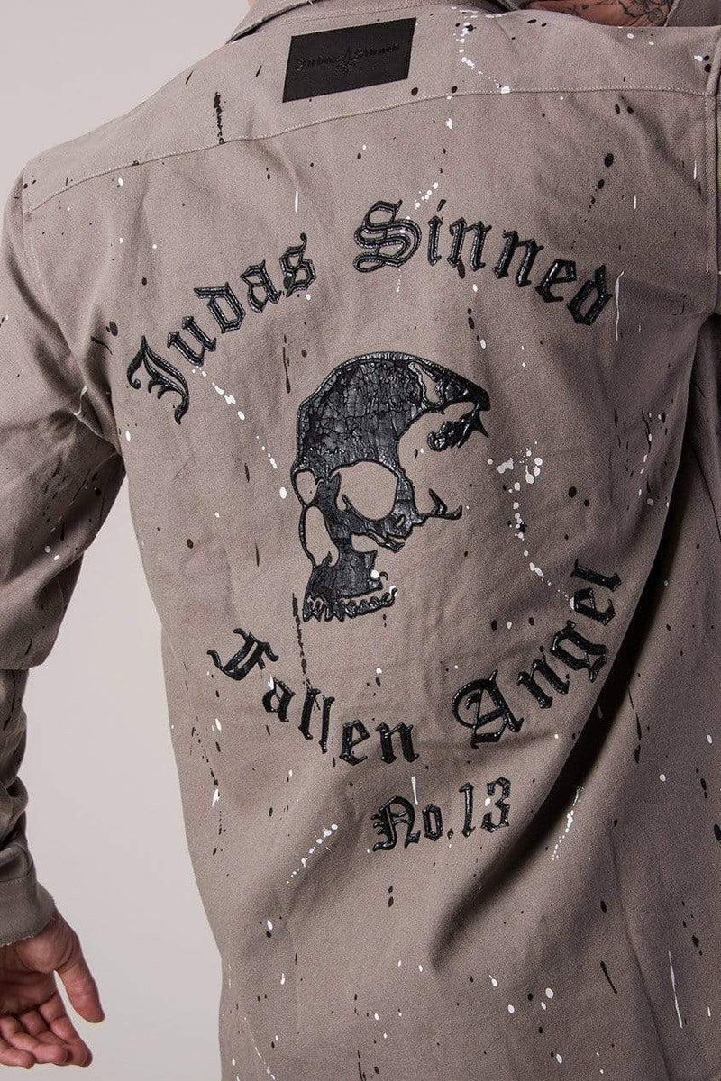 Judas Sinned Clothing Judas Sinned Military Men's Overshirt - Taupe