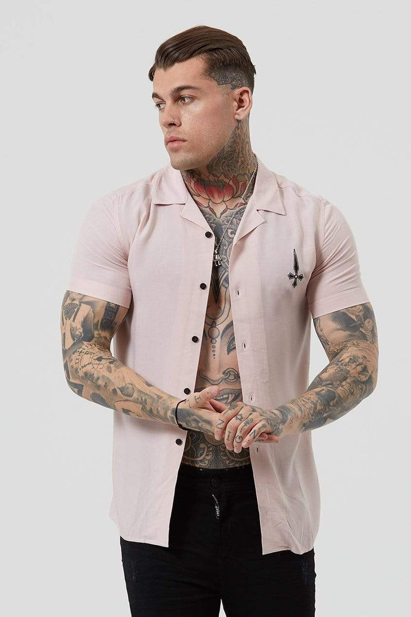 Judas Sinned Clothing Judas Sinned Res Plain Resort Men's Shirt - Rose