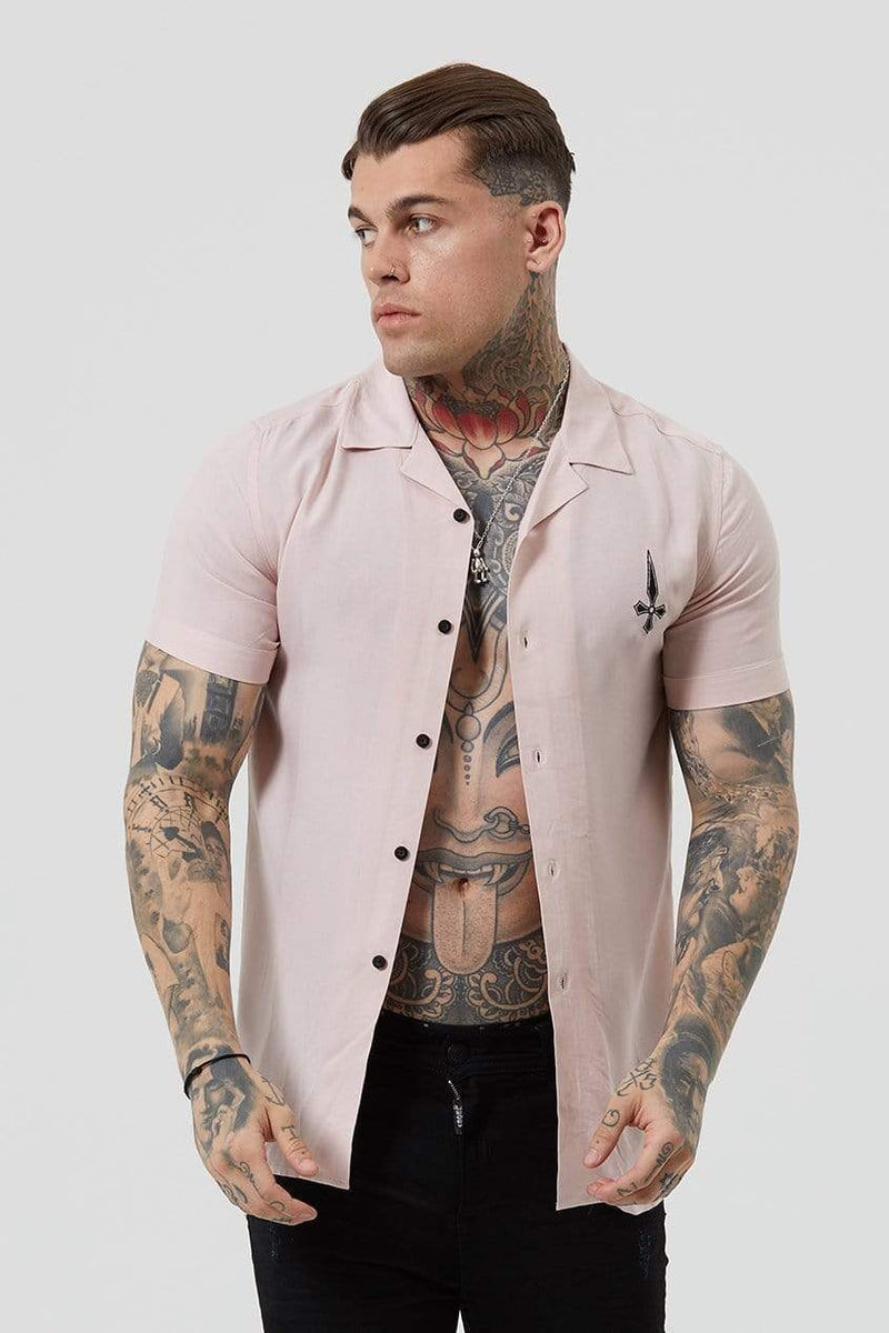 Judas Sinned Clothing Judas Sinned Res Plain Resort Men's Shirt - Rose