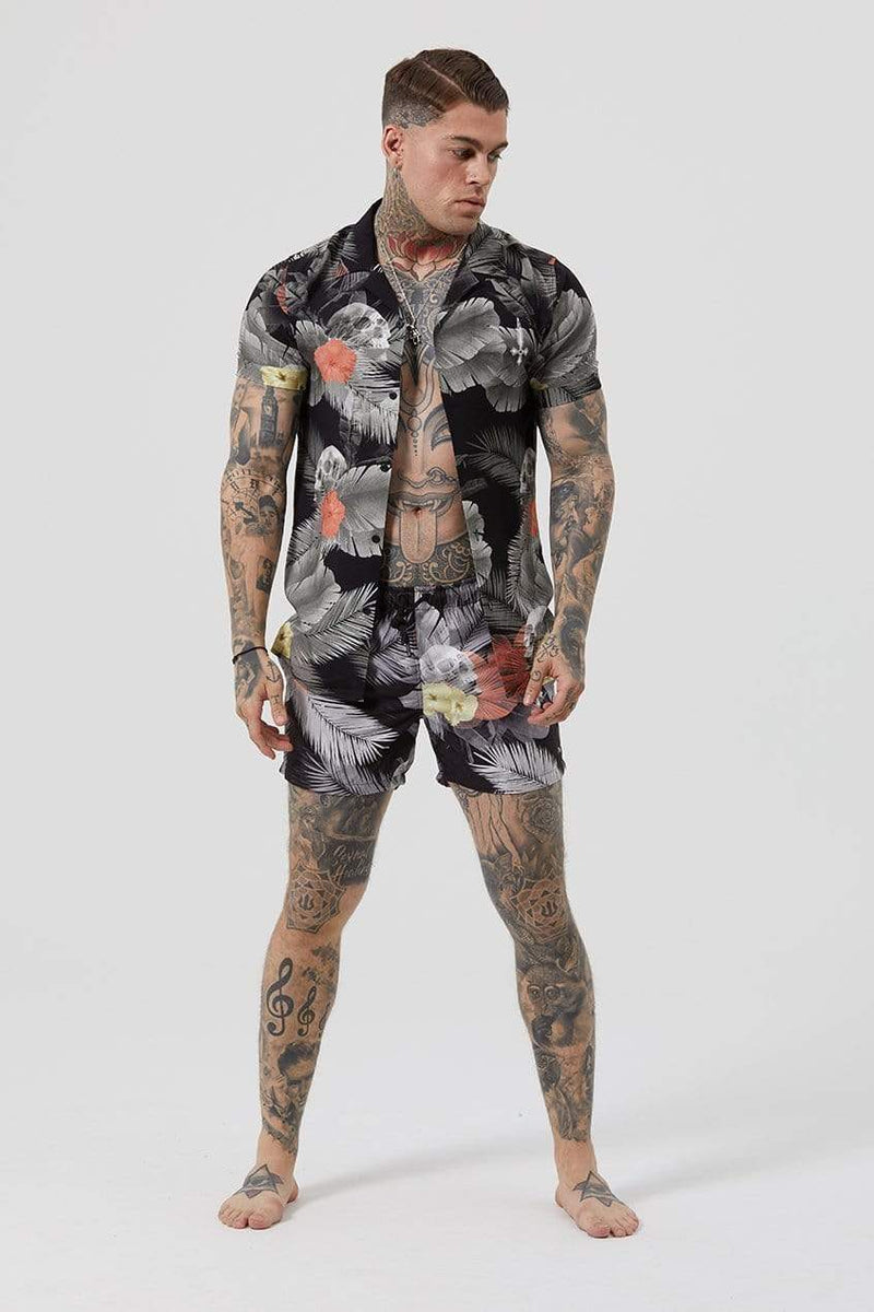 Judas Sinned Clothing Judas Sinned Res Tropical Resort Men's Shirt - Black