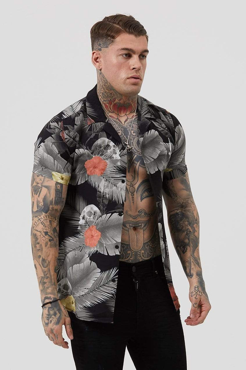 Judas Sinned Clothing Judas Sinned Res Tropical Resort Men's Shirt - Black