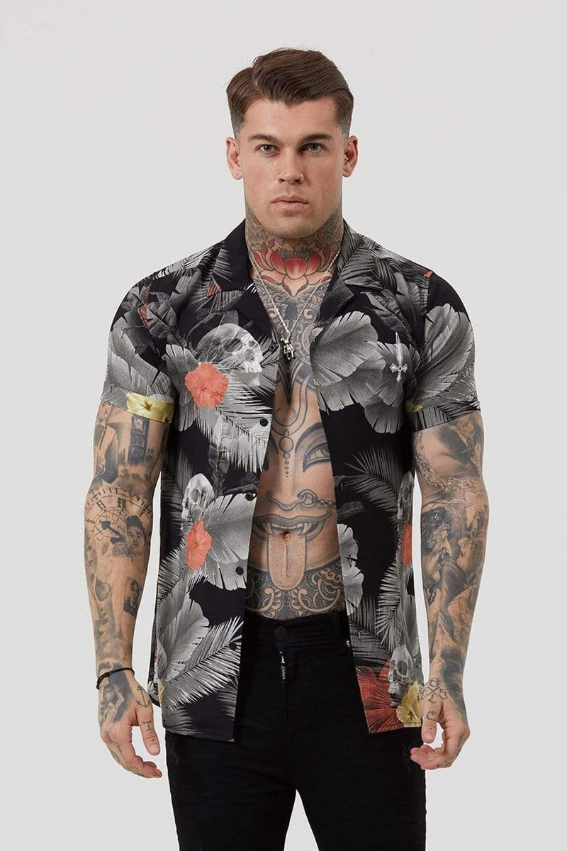 Judas Sinned Clothing Judas Sinned Res Tropical Resort Men's Shirt - Black