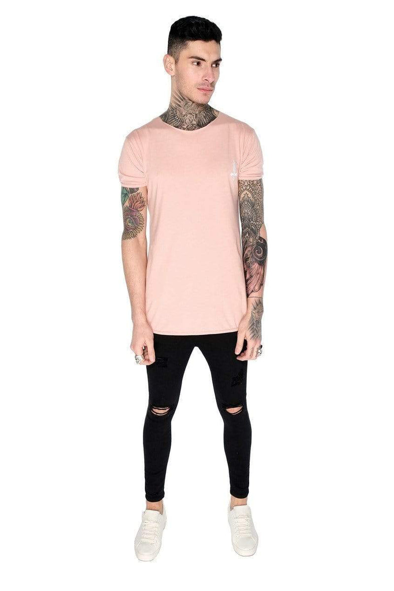 Judas Sinned Clothing Judas Sinned Training Men's Crew Neck T-Shirt - Dusty Pink