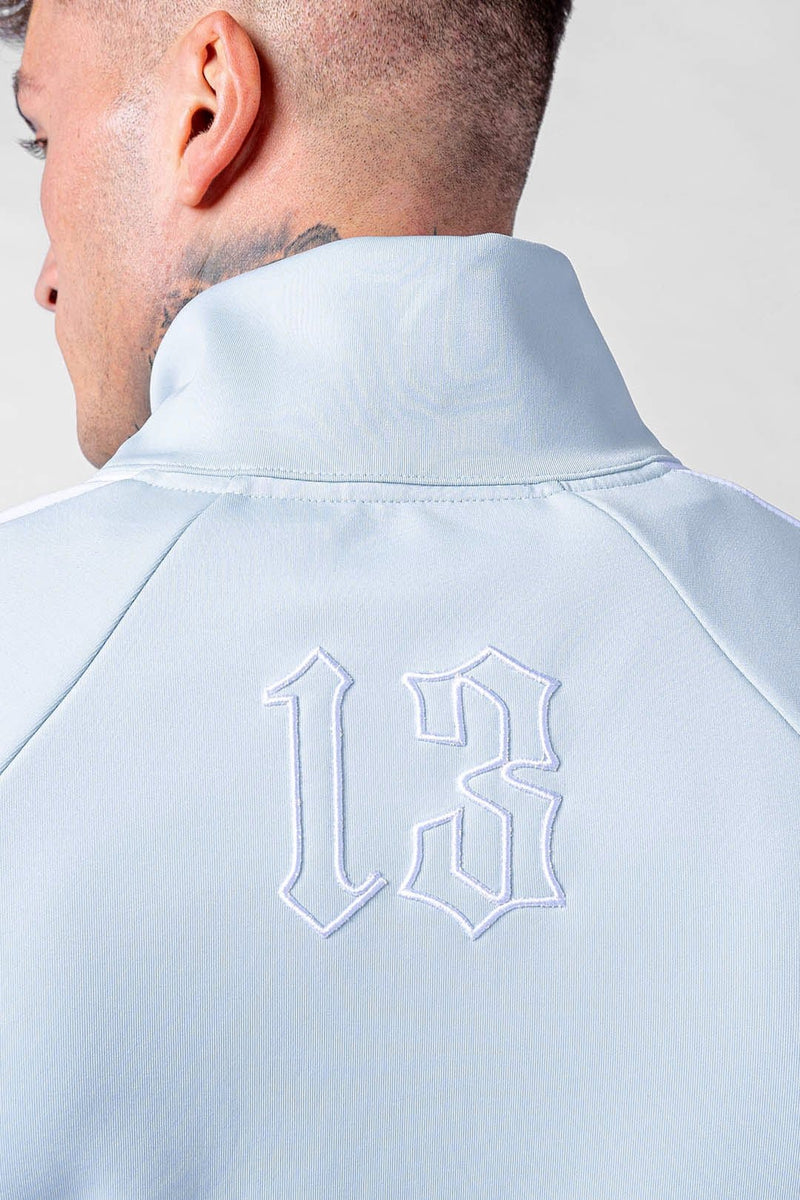 Judas Sinned Clothing Match Zip Sleeve Stripe Men's Track Top - Baby Blue
